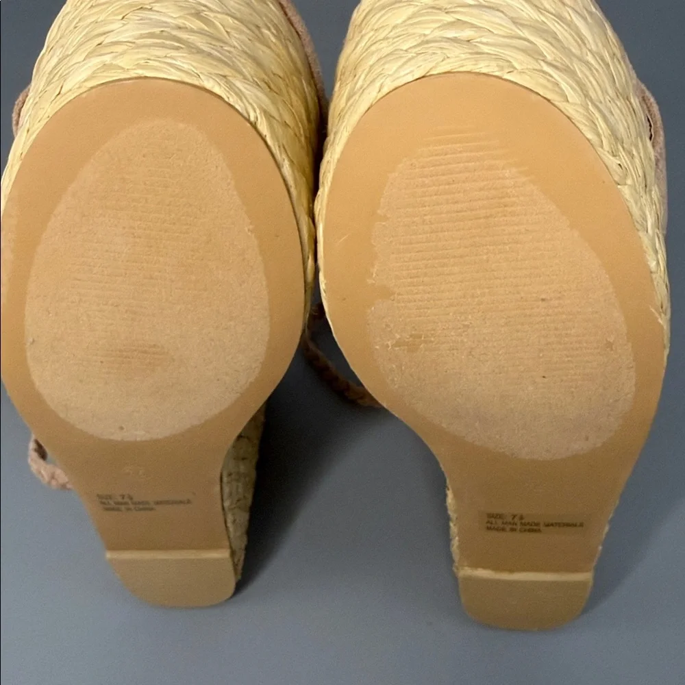 Lulus | Sz 7.5 Braided Espadrille Platform‎ Wedge Sandals
